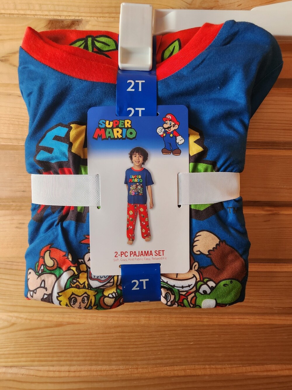 Nintendo Super Mario Blue & Red 2-Pc Pajama Set Boys Size 2T